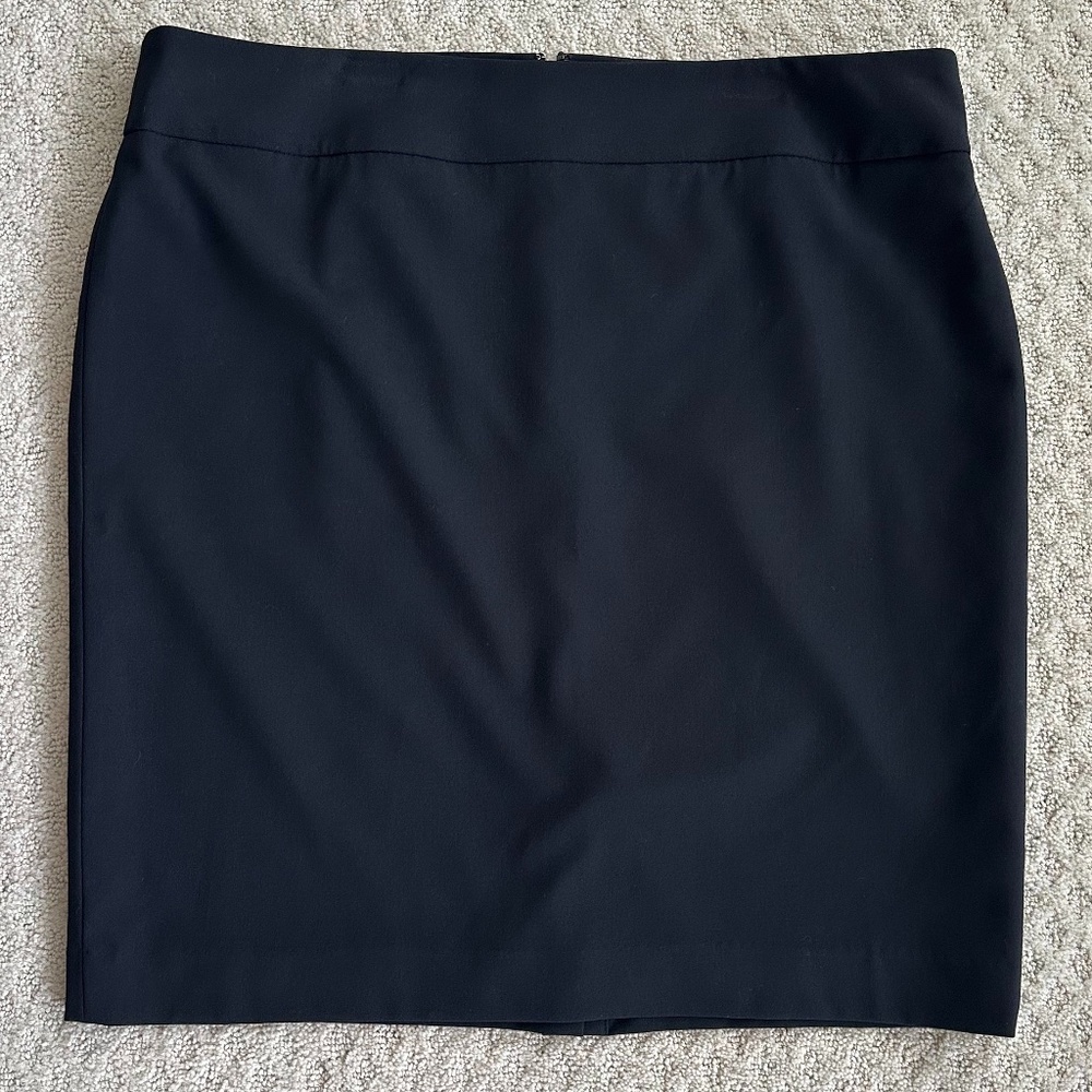 Anne Klein Stretch Pencil Skirt Black Size 16 Office Classic Minimalist NWT